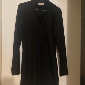 Black dress with long sleeves